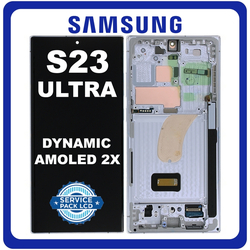 &Gamma;&nu;ή&sigma;&iota;&alpha; Original Samsung Galaxy S23 Ultra 5G (SM-S918B, SM-S918B/DS) Dynamic AMOLED 2X LCD Display Screen Assembly &Omicron;&theta;ό&nu;&eta; + Touch Screen Digitizer &Mu;&eta;&chi;&alpha;&nu;&iota;&sigma;&mu;ό&sigmaf; &Alpha;&phi;ή&sigmaf; + Frame Bezel &Pi;&lambda;&alpha;ί&sigma;&iota;&omicron; &Sigma;&alpha;&sigma;ί Sky Blue/Lime GH82-30465G (Service Pack By Samsung)