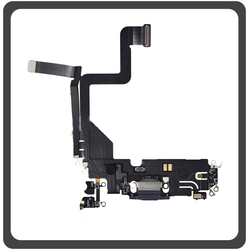iPhone 14 Pro (A2890, A2650) Lightning USB Charging Dock Connector Lightning Flex &Kappa;&alpha;&lambda;&omega;&delta;&iota;&omicron;&tau;&alpha;&iota;&nu;ί&alpha; &Kappa;&omicron;&nu;έ&kappa;&tau;&omicron;&rho;&alpha;&sigmaf; &Phi;ό&rho;&tau;&iota;&sigma;&eta;&sigmaf; + Microphone &Mu;&iota;&kappa;&rho;ό&phi;&omega;&nu;&omicron; Deep Purple &Mu;&omega;&beta; (Pulled)