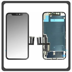 HQ OEM &Sigma;&upsilon;&mu;&beta;&alpha;&tau;ό &Mu;&epsilon; Apple Iphone 11, iPhone11 (A2221, A2111, A2223) GX InCell LCD Display Screen Assembly &Omicron;&theta;ό&nu;&eta; + Touch Screen DIgitizer &Mu;&eta;&chi;&alpha;&nu;&iota;&sigma;&mu;ό&sigmaf; &Alpha;&phi;ή&sigmaf; Black &Mu;&alpha;ύ&rho;&omicron; (Premium A+)