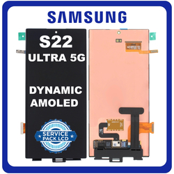 &Gamma;&nu;ή&sigma;&iota;&alpha; Original Samsung Galaxy S22 Ultra 5G (SM-S908B, SM-S908B/DS) Dynamic AMOLED LCD Display Screen Assembly &Omicron;&theta;ό&nu;&eta; + Touch Screen Digitizer &Mu;&eta;&chi;&alpha;&nu;&iota;&sigma;&mu;ό&sigmaf; &Alpha;&phi;ή&sigmaf; Phantom Black &Mu;&alpha;ύ&rho;&omicron; GH96-14788A (Service Pack By Samsung)