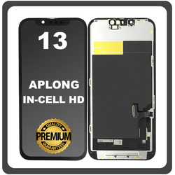 HQ OEM &Sigma;&upsilon;&mu;&beta;&alpha;&tau;ό &Mu;&epsilon; Apple iPhone 13, iPhone13 (A2633, A2482) APLONG In-Cell-HD, InCell-HD LCD Display Screen Assembly &Omicron;&theta;ό&nu;&eta; + Touch Screen Digitizer &Mu;&eta;&chi;&alpha;&nu;&iota;&sigma;&mu;ό&sigmaf; &Alpha;&phi;ή&sigmaf; Black &Mu;&alpha;ύ&rho;&omicron; (Premium A+) (Lifetime Warranty &Gamma;&iota;&alpha; &Sigma;&upsilon;&nu;&epsilon;&rho;&gamma;&alpha;&tau;&epsilon;&sigmaf; B2B​)