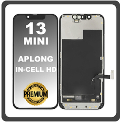 HQ OEM &Sigma;&upsilon;&mu;&beta;&alpha;&tau;ό &Mu;&epsilon; Apple iPhone 13 Mini, iPhone 13Mini (A2628, A2481) APLONG In-Cell-HD, InCell-HD LCD Display Screen Assembly &Omicron;&theta;ό&nu;&eta; + Touch Screen Digitizer &Mu;&eta;&chi;&alpha;&nu;&iota;&sigma;&mu;ό&sigmaf; &Alpha;&phi;ή&sigmaf; Black &Mu;&alpha;ύ&rho;&omicron; (Premium A+) (Lifetime Warranty &Gamma;&iota;&alpha; &Sigma;&upsilon;&nu;&epsilon;&rho;&gamma;&alpha;&tau;&epsilon;&sigmaf; B2B​)