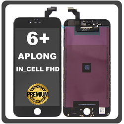HQ OEM &Sigma;&upsilon;&mu;&beta;&alpha;&tau;ό &Mu;&epsilon; Apple iPhone 6+, iPhone 6 Plus (A1522, A1524) APLONG In Cell FHD LCD Display Screen Assembly &Omicron;&theta;ό&nu;&eta; + Touch Screen Digitizer &Mu;&eta;&chi;&alpha;&nu;&iota;&sigma;&mu;ό&sigmaf; &Alpha;&phi;ή&sigmaf; Black &Mu;&alpha;ύ&rho;&omicron; (Premium A+) (Lifetime Warranty &Gamma;&iota;&alpha; &Sigma;&upsilon;&nu;&epsilon;&rho;&gamma;&alpha;&tau;&epsilon;&sigmaf; B2B​)