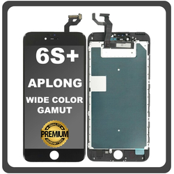 HQ OEM &Sigma;&upsilon;&mu;&beta;&alpha;&tau;ό &Mu;&epsilon; Apple iPhone 6S+, iPhone 6S Plus (A1634, A1687) APLONG Wide Color Gamut LCD Display Screen Assembly &Omicron;&theta;ό&nu;&eta; + Touch Screen Digitizer &Mu;&eta;&chi;&alpha;&nu;&iota;&sigma;&mu;ό&sigmaf; &Alpha;&phi;ή&sigmaf; Black &Mu;&alpha;ύ&rho;&omicron; (Premium A+) (Lifetime Warranty &Gamma;&iota;&alpha; &Sigma;&upsilon;&nu;&epsilon;&rho;&gamma;&alpha;&tau;&epsilon;&sigmaf; B2B​)