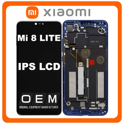 HQ OEM &Sigma;&upsilon;&mu;&beta;&alpha;&tau;ό &Mu;&epsilon; Xiaomi Mi 8 Lite, Mi 8Lite (M1808D2TG) IPS LCD Display Screen Assembly &Omicron;&theta;ό&nu;&eta; + Touch Screen Digitizer &Mu;&eta;&chi;&alpha;&nu;&iota;&sigma;&mu;ό&sigmaf; &Alpha;&phi;ή&sigmaf; + Frame Bezel &Pi;&lambda;&alpha;ί&sigma;&iota;&omicron; &Sigma;&alpha;&sigma;ί Aurora Blue &Mu;&pi;&lambda;&epsilon; (Premium A+)