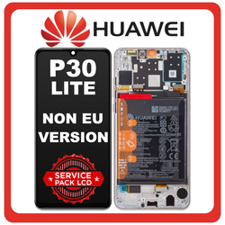 &Gamma;&nu;ή&sigma;&iota;&alpha; Original Huawei P30 lite New Edition 2020 (Marie-L21BX, MAR-LX2B, HWV33) IPS LCD Display Screen &Omicron;&theta;ό&nu;&eta; + Touch Digitizer &Mu;&eta;&chi;&alpha;&nu;&iota;&sigma;&mu;ό&sigmaf; &Alpha;&phi;ή&sigmaf; + &Pi;&lambda;&alpha;ί&sigma;&iota;&omicron; Frame Bezel + Battery &Mu;&pi;&alpha;&tau;&alpha;&rho;ί&alpha; White &Alpha;&sigma;&pi;&rho;&omicron; 02352PJP (Service Pack By Huawei)