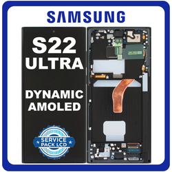 &Gamma;&nu;ή&sigma;&iota;&alpha; Original Samsung Galaxy S22 Ultra 5G (SM-S908B, SM-S908B/DS) Dynamic AMOLED LCD Display Screen Assembly &Omicron;&theta;ό&nu;&eta; + Touch Screen Digitizer &Mu;&eta;&chi;&alpha;&nu;&iota;&sigma;&mu;ό&sigmaf; &Alpha;&phi;ή&sigmaf; + Frame Bezel &Pi;&lambda;&alpha;ί&sigma;&iota;&omicron; &Sigma;&alpha;&sigma;ί Graphite, Blue, Red GH82-27489E GH82-27488E​​ (Service Pack By Samsung)