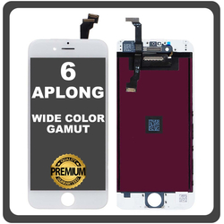 HQ OEM &Sigma;&upsilon;&mu;&beta;&alpha;&tau;ό &Mu;&epsilon; Apple iPhone 6, iPhone6 (A1549, A1586) APLONG Wide Color Gamut LCD Display Screen Assembly &Omicron;&theta;ό&nu;&eta; + Touch Screen Digitizer &Mu;&eta;&chi;&alpha;&nu;&iota;&sigma;&mu;ό&sigmaf; &Alpha;&phi;ή&sigmaf; White &Alpha;&sigma;&eta;&mu;ί (Premium A+) (Lifetime Warranty &Gamma;&iota;&alpha; &Sigma;&upsilon;&nu;&epsilon;&rho;&gamma;ά&tau;&epsilon;&sigmaf; B2B​)