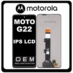 HQ OEM &Sigma;&upsilon;&mu;&beta;&alpha;&tau;ό &Mu;&epsilon; Motorola Moto G22 (XT2231-2), IPS LCD Display Screen Assembly &Omicron;&theta;ό&nu;&eta; + Touch Screen Digitizer &Mu;&eta;&chi;&alpha;&nu;&iota;&sigma;&mu;ό&sigmaf; &Alpha;&phi;ή&sigmaf; Black &Mu;&alpha;ύ&rho;&omicron; (Premium A+)