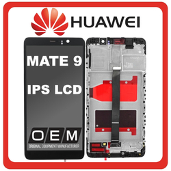 HQ OEM &Sigma;&upsilon;&mu;&beta;&alpha;&tau;ό &Mu;&epsilon; Huawei Mate 9, Huawei Mate9 (MHA-L29, MHA-L09) IPS LCD Display Screen Assembly &Omicron;&theta;ό&nu;&eta; + Touch Screen Digitizer &Mu;&eta;&chi;&alpha;&nu;&iota;&sigma;&mu;ό&sigmaf; &Alpha;&phi;ή&sigmaf; + Frame Bezel &Pi;&lambda;&alpha;ί&sigma;&iota;&omicron; &Sigma;&alpha;&sigma;ί Black &Mu;&alpha;ύ&rho;&omicron; Without Logo (Premium A+)