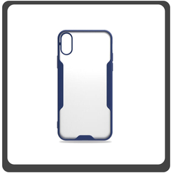 Θήκη Πλάτης - Back Cover, Silicone Σιλικόνη TPU-Rimmed Acrylic Protective Case Blue Μπλε For iPhone XS Max