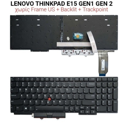 &Pi;&lambda;&eta;&kappa;&tau;&rho;&omicron;&lambda;ό&gamma;&iota;&omicron; Lenovo Thinkpad e15 Gen1 gen 2 20rd no Frame us + Backlit + Trackpoint