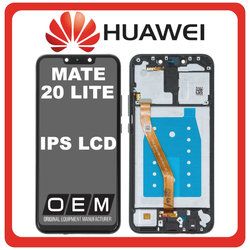 HQ OEM &Sigma;&upsilon;&mu;&beta;&alpha;&tau;ό &Mu;&epsilon; Huawei Mate 20 Lite (SNE-AL00, SNE-LX1) IPS LCD Display Screen Assembly &Omicron;&theta;ό&nu;&eta; + Touch Screen Digitizer &Mu;&eta;&chi;&alpha;&nu;&iota;&sigma;&mu;ό&sigmaf; &Alpha;&phi;ή&sigmaf; + Frame Bezel &Pi;&lambda;&alpha;ί&sigma;&iota;&omicron; &Sigma;&alpha;&sigma;ί Black &Mu;&alpha;ύ&rho;&omicron; (Premium A+)