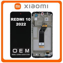 HQ OEM &Sigma;&upsilon;&mu;&beta;&alpha;&tau;ό &Mu;&epsilon; Xiaomi Redmi 10 2022 (21121119SG, 22011119UY), LCD Display Screen Assembly &Omicron;&theta;ό&nu;&eta; + Touch Screen Digitizer &Mu;&eta;&chi;&alpha;&nu;&iota;&sigma;&mu;ό&sigmaf; &Alpha;&phi;ή&sigmaf; + Frame Bezel &Pi;&lambda;&alpha;ί&sigma;&iota;&omicron; &Sigma;&alpha;&sigma;ί Carbon Gray &Mu;&alpha;ύ&rho;&omicron; (Premium A+)
