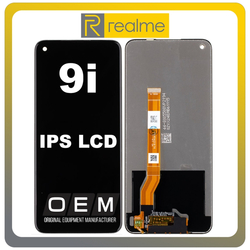 HQ OEM &Sigma;&upsilon;&mu;&beta;&alpha;&tau;ό &Mu;&epsilon; Realme 9i 4G (RMX3491) IPS LCD Display Screen Assembly &Omicron;&theta;ό&nu;&eta; + Touch Screen Digitizer &Mu;&eta;&chi;&alpha;&nu;&iota;&sigma;&mu;ό&sigmaf; &Alpha;&phi;ή Black &Mu;&alpha;ύ&rho;&omicron; (Premium A+​)