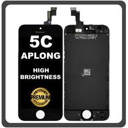 HQ OEM &Sigma;&upsilon;&mu;&beta;&alpha;&tau;ό &Mu;&epsilon; Apple iPhone 5c (A1456, A1507) APLONG High Brightness LCD Display Screen Assembly &Omicron;&theta;ό&nu;&eta; + Touch Screen Digitizer &Mu;&eta;&chi;&alpha;&nu;&iota;&sigma;&mu;ό&sigmaf; &Alpha;&phi;ή&sigmaf; Black &Mu;&alpha;ύ&rho;&omicron; (Premium A+) (Lifetime Warranty &Gamma;&iota;&alpha; &Sigma;&upsilon;&nu;&epsilon;&rho;&gamma;ά&tau;&epsilon;&sigmaf; B2B​)