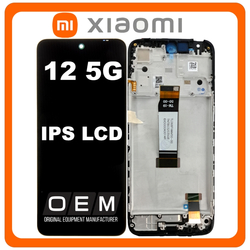 HQ OEM &Sigma;&upsilon;&mu;&beta;&alpha;&tau;ό &Mu;&epsilon; Xiaomi Redmi 12 4G (23053RN02A, 23053RN02Y) /​ Redmi 12 5G (23076RN4BI) IPS LCD Display Screen Assembly &Omicron;&theta;ό&nu;&eta; + Touch Screen Digitizer &Mu;&eta;&chi;&alpha;&nu;&iota;&sigma;&mu;ό&sigmaf; &Alpha;&phi;ή&sigmaf; + Frame Bezel &Pi;&lambda;&alpha;ί&sigma;&iota;&omicron; &Sigma;&alpha;&sigma;ί Black &Mu;&alpha;ύ&rho;&omicron; (Premium A+)