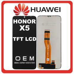 HQ OEM Huawei Honor X5 4G (VNA-LX2) TFT LCD Display Screen Assembly &Omicron;&theta;ό&nu;&eta; + Touch Screen Digitizer &Mu;&eta;&chi;&alpha;&nu;&iota;&sigma;&mu;ό&sigmaf; &Alpha;&phi;ή&sigmaf; Midnight Black &Mu;&alpha;ύ&rho;&omicron; (Premium A+​)