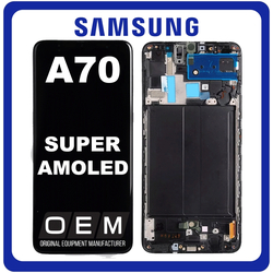 HQ OEM &Sigma;&upsilon;&mu;&beta;&alpha;&tau;ό &Mu;&epsilon; Samsung Galaxy A70 (SM-A705F, SM-A705FN) Super AMOLED LCD Display Screen Assembly &Omicron;&theta;ό&nu;&eta; + Touch Screen Digitizer &Mu;&eta;&chi;&alpha;&nu;&iota;&sigma;&mu;ό&sigmaf; &Alpha;&phi;ή&sigmaf; + Frame Bezel &Pi;&lambda;&alpha;ί&sigma;&iota;&omicron; &Sigma;&alpha;&sigma;ί Black &Mu;&alpha;ύ&rho;&omicron; (Premium A+)