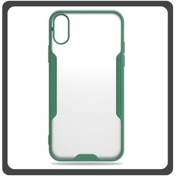 Θήκη Πλάτης - Back Cover, Silicone Σιλικόνη TPU-Rimmed Acrylic Protective Case Green Πράσινο For iPhone XR