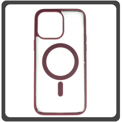 Θήκη Πλάτης - Back Cover, Silicone Σιλικόνη Frosted Edge Macaroon Magnetic Case Plum Purple Μωβ For iPhone 11 Pro