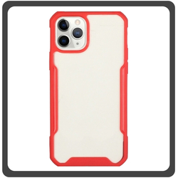 Θήκη Πλάτης - Back Cover, Silicone Σιλικόνη TPU-Rimmed Acrylic Protective Case Red Κόκκινο For iPhone 11 Pro
