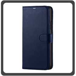 Θήκη Book, Δερματίνη Leather Flap Wallet Case with Clasp Dark Blue Μπλε For iPhone 14 Pro Max