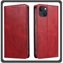 Θήκη Book, Leather Δερματίνη Print Wallet Case Red Κόκκινο For iPhone 14 Plus