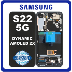 &Gamma;&nu;ή&sigma;&iota;&alpha; Original Samsung Galaxy S22 5G (SM-S901B, SM-S901B/DS) Dynamic AMOLED 2X LCD Display Screen Assembly &Omicron;&theta;ό&nu;&eta; + Touch Screen Digitizer &Mu;&eta;&chi;&alpha;&nu;&iota;&sigma;&mu;ό&sigmaf; &Alpha;&phi;ή&sigmaf; + Frame Bezel &Pi;&lambda;&alpha;ί&sigma;&iota;&omicron; &Sigma;&alpha;&sigma;ί Graphite &Mu;&alpha;ύ&rho;&omicron; GH82-27521E GH82-27520E (Service Pack By Samsung)