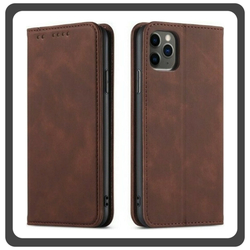 Θήκη Book, Δερματίνη Leather Print Wallet Case Brown Καφέ For iPhone 14 Pro