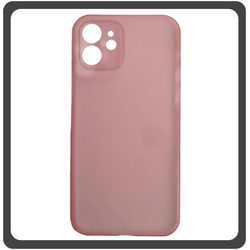 Θήκη Πλάτης - Back Cover, Silicone Σιλικόνη Ultra Thin Feather Case Pink Ροζ For iPhone 12