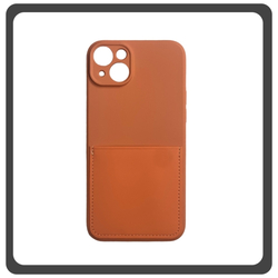 Θήκη Πλάτης - Back Cover, Silicone Σιλικόνη Liquid Inserted TPU Protective Case Orange Πορτοκαλί For iPhone 13