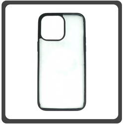 Θήκη Πλάτης - Back Cover Silicone Σιλικόνη TPU-Rimmed Acrylic Protective Case Black Μαύρο For iPhone 11 Pro Max