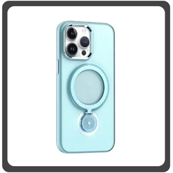 Θήκη Πλάτης - Back Cover, Silicone Σιλικόνη Rotating Magnetic Bracket Protective Case Blue Μπλε For iPhone 12 Pro Max