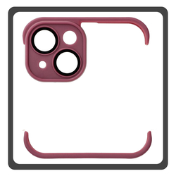 Back Cover For iPhone 14 TPU Mini Bumpers With Camera Protection Burgundy Μπορντό