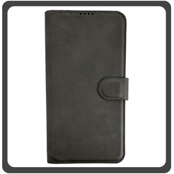 Θήκη Book, Δερματίνη Leather Flap Wallet Case with Clasp Gray Γκρι For iPhone 12 Pro Max