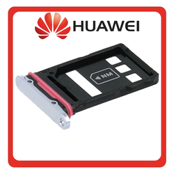 &Gamma;&nu;ή&sigma;&iota;&alpha; Original Huawei Huawei P40 Pro (ELS-NX9, ELS-N04), SIM Card Tray + Micro SD Tray Ice White - Silver Frost 51661RDT (Service Pack By Huawei)