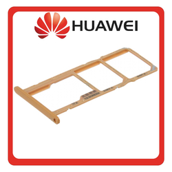 HQ OEM &Sigma;&upsilon;&mu;&beta;&alpha;&tau;ό &Mu;&epsilon; Huawei Y5 (2019) (AMN-LX9, AMN-LX1) SIM Card Tray + Micro SD Tray &Upsilon;&pi;&omicron;&delta;&omicron;&chi;έ&alpha;&sigmaf; &Beta;ά&sigma;&eta; &Theta;ή&kappa;&eta; &Kappa;ά&rho;&tau;&alpha;&sigmaf; SIM Amber Brown &Kappa;&alpha;&phi;έ (Premium A+​)
