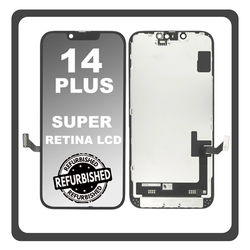 iPhone 14 Plus, iPhone 14+ (A2886, A2632), Super Retina XDR OLED LCD Display Screen Assembly &Omicron;&theta;ό&nu;&eta; + Touch Screen Digitizer &Mu;&eta;&chi;&alpha;&nu;&iota;&sigma;&mu;ό&sigmaf; &Alpha;&phi;ή&sigmaf; Space Black &Mu;&alpha;ύ&rho;&omicron; (Ref By Apple)