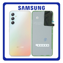 &Gamma;&nu;ή&sigma;&iota;&alpha; Original Samsung Galaxy A34 5G (SM-A346E, SM-A346B), Rear Back Battery Cover &Pi;ί&sigma;&omega; &Kappa;&alpha;&pi;ά&kappa;&iota; &Pi;&lambda;ά&tau;&eta; &Mu;&pi;&alpha;&tau;&alpha;&rho;ί&alpha;&sigmaf; + Camera Lens &Tau;&zeta;&alpha;&mu;ά&kappa;&iota; &Kappa;ά&mu;&epsilon;&rho;&alpha;&sigmaf; Silver &Alpha;&sigma;&eta;&mu;ί GH82-30709B