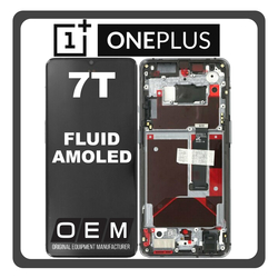 HQ OEM &Sigma;&upsilon;&mu;&beta;&alpha;&tau;ό &Mu;&epsilon; OnePlus 7T (HD1901, HD1903) Fluid AMOLED LCD Display Screen Assembly &Omicron;&theta;ό&nu;&eta; + Touch Screen Digitizer &Mu;&eta;&chi;&alpha;&nu;&iota;&sigma;&mu;ό&sigmaf; &Alpha;&phi;ή&sigmaf; + Frame Bezel &Pi;&lambda;&alpha;ί&sigma;&iota;&omicron; &Sigma;&alpha;&sigma;ί Black &Mu;&alpha;ύ&rho;&omicron; (Premium A+)