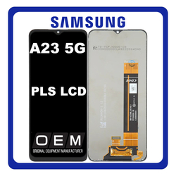 HQ OEM &Sigma;&upsilon;&mu;&beta;&alpha;&tau;ό &Mu;&epsilon; Samsung Galaxy A23 5G (SM-A236U, SM-A236U1) PLS LCD Display Screen Assembly &Omicron;&theta;ό&nu;&eta; + Touch Screen Digitizer &Mu;&eta;&chi;&alpha;&nu;&iota;&sigma;&mu;ό&sigmaf; &Alpha;&phi;ή&sigmaf; Black &Mu;&alpha;ύ&rho;&omicron; (Premium A+)