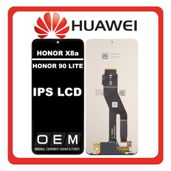 HQ OEM &Sigma;&upsilon;&mu;&beta;&alpha;&tau;ό &Mu;&epsilon; Huawei Honor X8a (CRT-LX1, CRT-LX2) / Honor 90 Lite (CRT-NX1) IPS LCD Display Screen Assembly &Omicron;&theta;ό&nu;&eta; + Touch Screen Digitizer &Mu;&eta;&chi;&alpha;&nu;&iota;&sigma;&mu;ό&sigmaf; &Alpha;&phi;ή&sigmaf; Black &Mu;&alpha;ύ&rho;&omicron; (Premium A+)