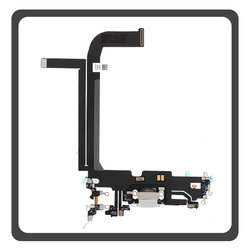 HQ OEM &Sigma;&upsilon;&mu;&beta;&alpha;&tau;ό &Mu;&epsilon; Apple iPhone 13 Pro (A2638, A2483) Charging Dock Connector Lightning Flex &Kappa;&alpha;&lambda;&omega;&delta;&iota;&omicron;&tau;&alpha;&iota;&nu;ί&alpha; &Kappa;&omicron;&nu;έ&kappa;&tau;&omicron;&rho;&alpha;&sigmaf; &Phi;ό&rho;&tau;&iota;&sigma;&eta;&sigmaf; + Microphone &Mu;&iota;&kappa;&rho;ό&phi;&omega;&nu;&omicron; White Ά&sigma;&pi;&rho;&omicron; (Premium A+)