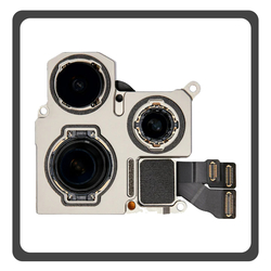&Gamma;&nu;ή&sigma;&iota;&alpha; Original Apple iPhone 15 Pro, iPhone 15Pro (A2848, A3101) Main Rear Back Camera &Kappa;&epsilon;&nu;&tau;&rho;&iota;&kappa;ή &Kappa;ά&mu;&epsilon;&rho;&alpha; 48MP + 12MP + 12MP Pulled