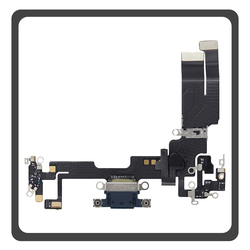 HQ OEM &Sigma;&upsilon;&mu;&beta;&alpha;&tau;ό &Mu;&epsilon; Apple iPhone 14 (A2882, A2649) Charging Dock Connector Lightning Flex &Kappa;&alpha;&lambda;&omega;&delta;&iota;&omicron;&tau;&alpha;&iota;&nu;ί&alpha; &Kappa;&omicron;&nu;έ&kappa;&tau;&omicron;&rho;&alpha;&sigmaf; &Phi;ό&rho;&tau;&iota;&sigma;&eta;&sigmaf; + Microphone &Mu;&iota;&kappa;&rho;ό&phi;&omega;&nu;&omicron; Black &Mu;&alpha;ύ&rho;&omicron; (Premium A+)