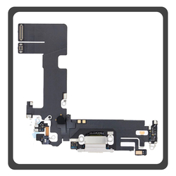 HQ OEM &Sigma;&upsilon;&mu;&beta;&alpha;&tau;ό &Mu;&epsilon; Apple iPhone 13 mini (A2628, A2481) Charging Dock Connector Lightning Flex &Kappa;&alpha;&lambda;&omega;&delta;&iota;&omicron;&tau;&alpha;&iota;&nu;ί&alpha; &Kappa;&omicron;&nu;έ&kappa;&tau;&omicron;&rho;&alpha;&sigmaf; &Phi;ό&rho;&tau;&iota;&sigma;&eta;&sigmaf; + Microphone &Mu;&iota;&kappa;&rho;ό&phi;&omega;&nu;&omicron; White Ά&sigma;&pi;&rho;&omicron; (Premium A+)