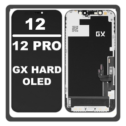 HQ OEM &Sigma;&upsilon;&mu;&beta;&alpha;&tau;ό &Gamma;&iota;&alpha; Apple iPhone 12 (A2403, A2172, A2402), iPhone 12 Pro (A2407, A2341, A2406) GX Hard OLED LCD Display Screen Assembly &Omicron;&theta;ό&nu;&eta; + Touch Screen Digitizer &Mu;&eta;&chi;&alpha;&nu;&iota;&sigma;&mu;ό&sigmaf; &Alpha;&phi;ή&sigmaf; Black &Mu;&alpha;ύ&rho;&omicron; (Premium A+)