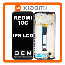 HQ OEM &Sigma;&upsilon;&mu;&beta;&alpha;&tau;ό &Gamma;&iota;&alpha; Xiaomi Redmi 10C (220333QAG, 220333QBI) / Poco C40 (220333QPG) IPS LCD Display Screen Assembly &Omicron;&theta;ό&nu;&eta; + Touch Screen Digitizer &Mu;&eta;&chi;&alpha;&nu;&iota;&sigma;&mu;ό&sigmaf; &Alpha;&phi;ή&sigmaf; + Frame Bezel &Pi;&lambda;&alpha;ί&sigma;&iota;&omicron; Graphite Gray &Mu;&alpha;ύ&rho;&omicron; (Premium A+)