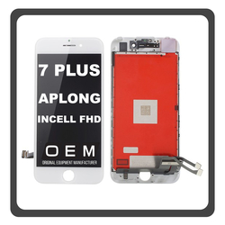 HQ OEM &Sigma;&upsilon;&mu;&beta;&alpha;&tau;ό &Mu;&epsilon; Apple 7 Plus, iPhone 7+ (A1661, A1784) APLONG InCell FHD LCD Display Screen Assembly &Omicron;&theta;ό&nu;&eta; + Touch Screen Digitizer &Mu;&eta;&chi;&alpha;&nu;&iota;&sigma;&mu;ό&sigmaf; &Alpha;&phi;ή&sigmaf; White Ά&sigma;&pi;&rho;&omicron; ((Premium A+) (Lifetime Warranty &Gamma;&iota;&alpha; &Sigma;&upsilon;&nu;&epsilon;&rho;&gamma;ά&tau;&epsilon;&sigmaf; B2B​)